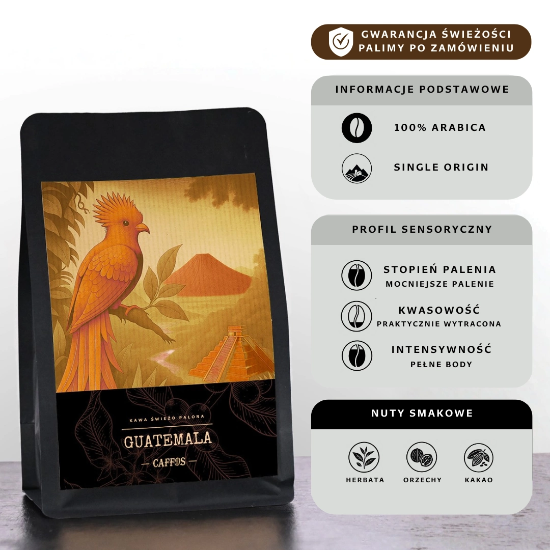 kawa ziarnista Guatemala 100% arabica świeżopalona
