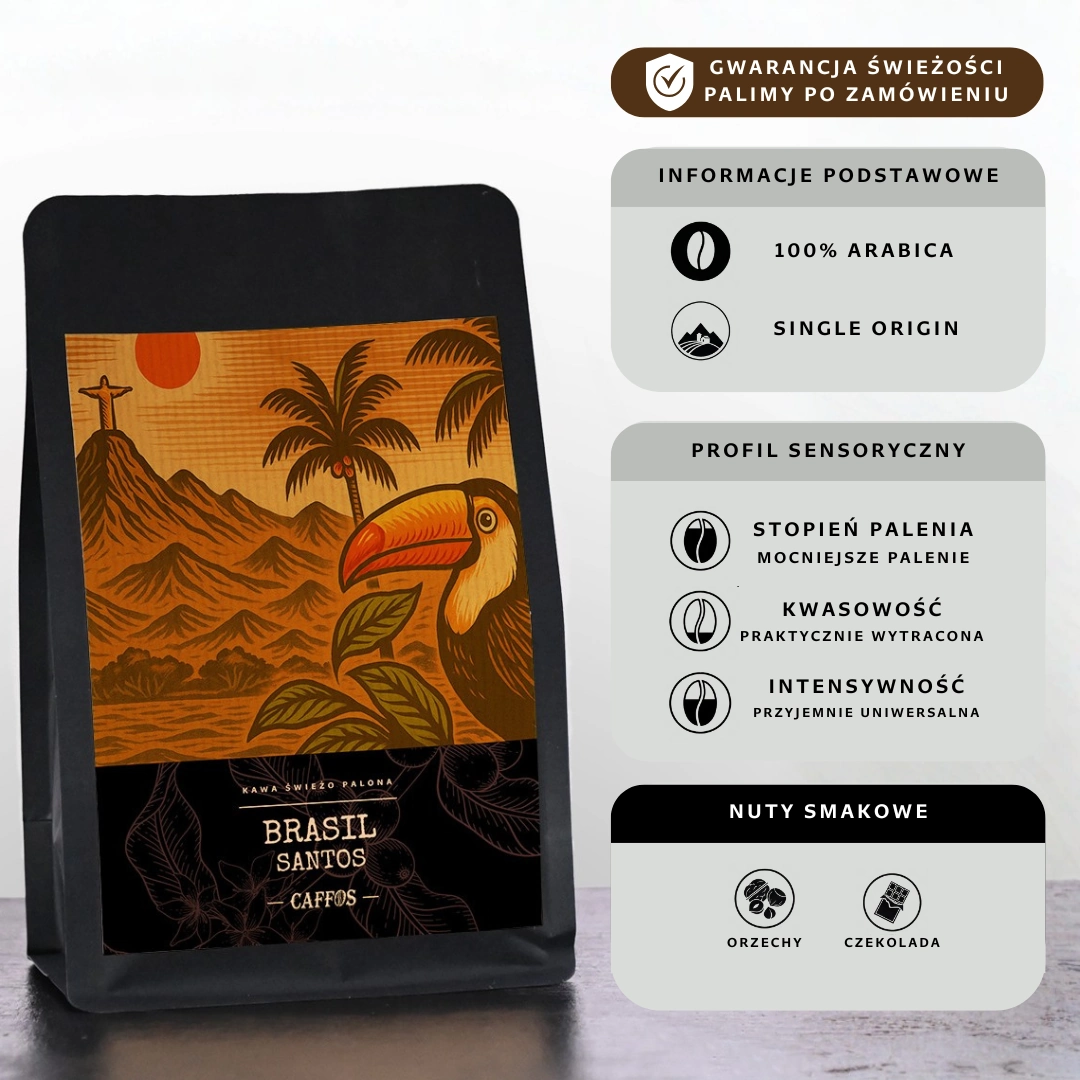 kawa ziarnista Santos 100% arabica świeżopalona