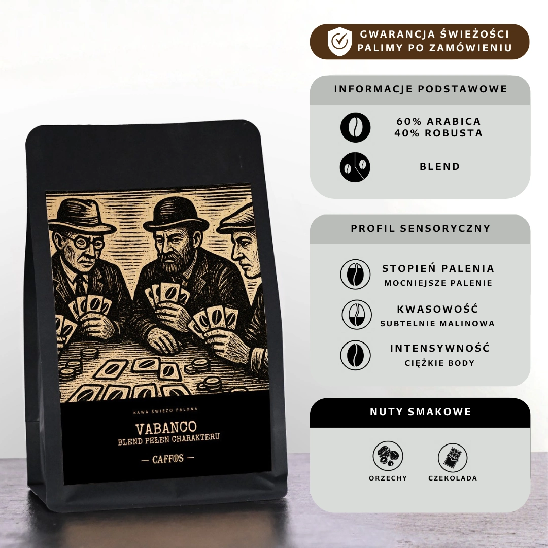 kawa ziarnista Vabanco blend arabica robusta świeżopalona