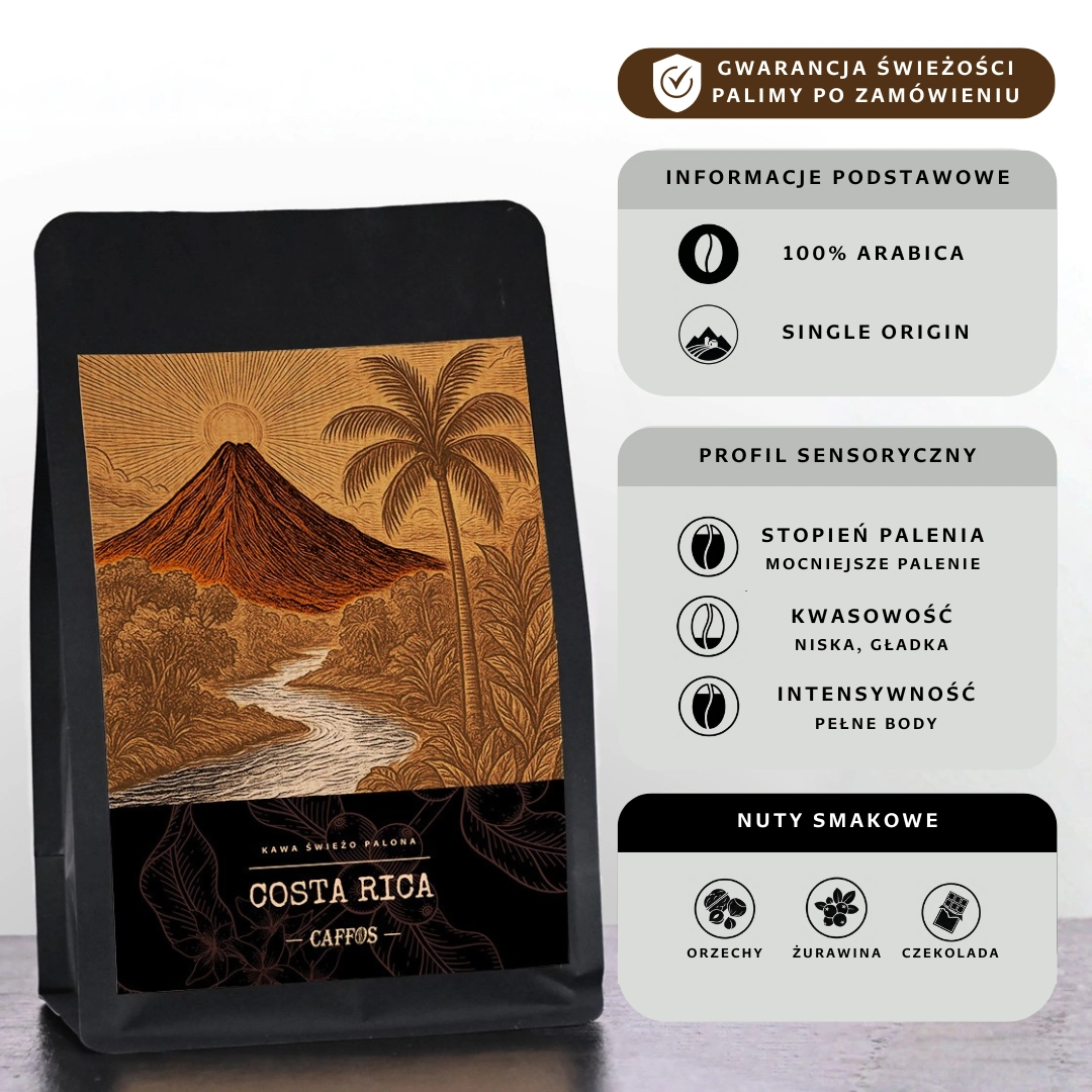 kawa ziarnista Costarica 100% arabica świeżopalona